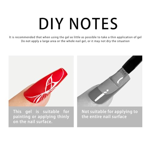 White French Tip Liner Gel Nail Polish for DIY Nail Art