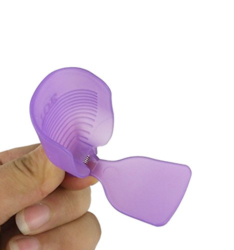 10-Pack Reusable Toenail Soak Off Cap Clips for UV Gel Remover - Purple
