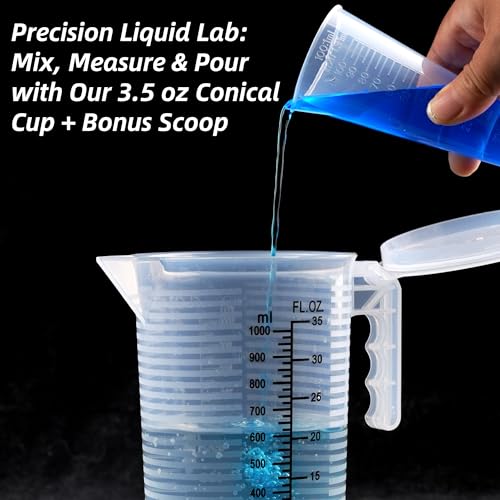 35oz Measuring Cups - BPA-Free Plastic for Kitchen & Garden
