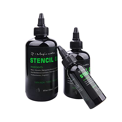 Illusionist Tattoo Stencil Gel Solution - 4 Oz for Dark, Clean Transfers