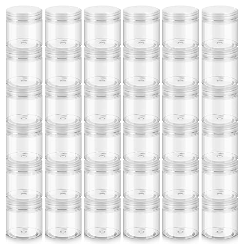 Loretoy 36 Pack 2oz Plastic Cosmetic Jars - Leak-Proof Travel Containers