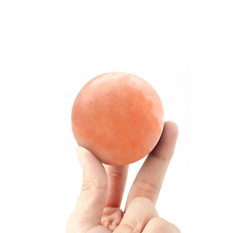 Ball Shape Himalayan Salt Massage Stones 2-Piece Hot Cold Spa Set 1.97in