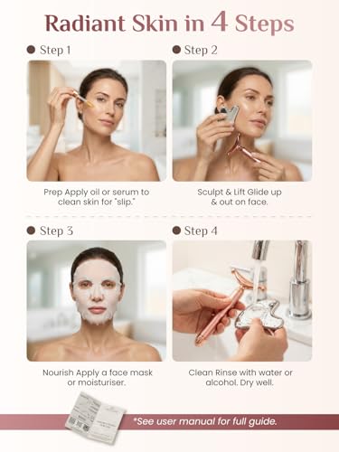 Rena Chris Gua Sha & Neck Lift Tool Set - Stainless Steel Face Massager
