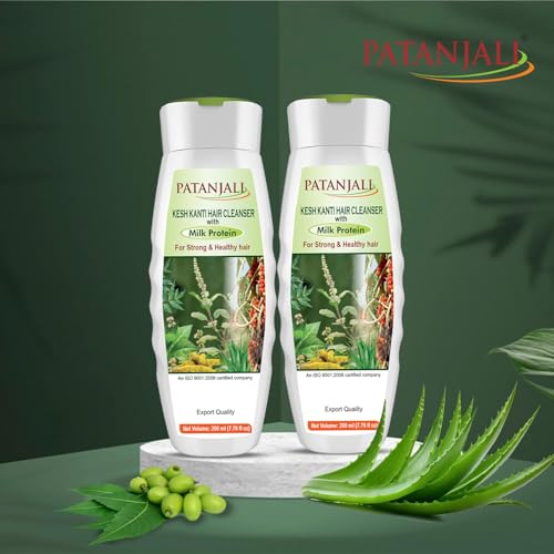 Patanjali Kesh Kanti Milk Protein Shampoo 200ml - Pack of 2