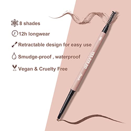 YES.EYE DO Light Grey Eyebrow Pencil for Mature Brows - Waterproof Formula