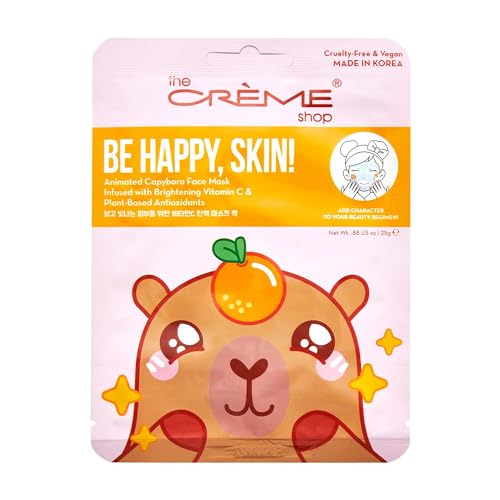 The Crème Shop Be Happy Skin! Capybara Sheet Mask Set - 3 Pack with Vitamin C
