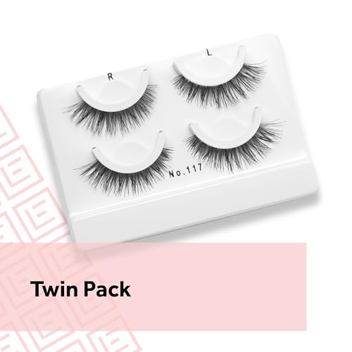 Eylure Pre-Glued Wispy Light Texture Eyelashes No. 117 Twin Pack