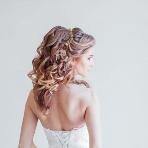 4-Piece Rhinestone Hair Side Combs - Elegant Crystal Bridal Hair Accessories