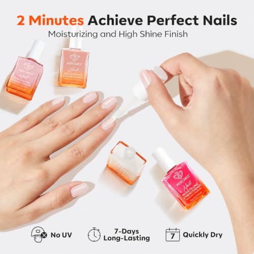 Modelones Nail Strengthener and Growth Kit - 4 Pcs Repair Polish Set