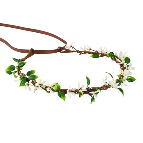 Handmade White Flower Crown Headband for Bridal Wedding & Photography