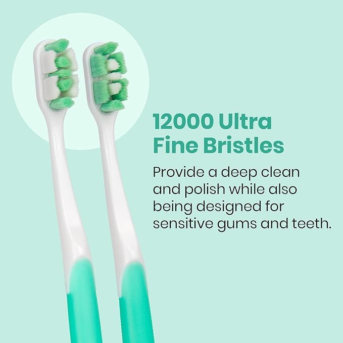 Lindo Ultrafine Toothbrush for Sensitive Gums - 4 Pack, 12,000+ Bristles