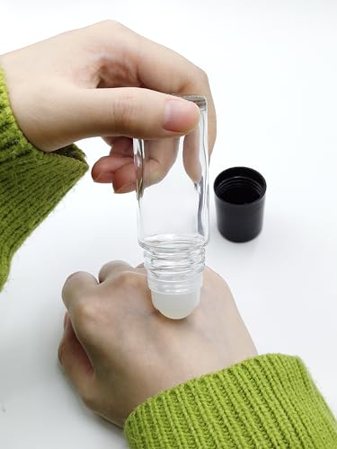 30ml Clear Glass Roller Bottles - 4 Pack for Essential Oils & Perfumes