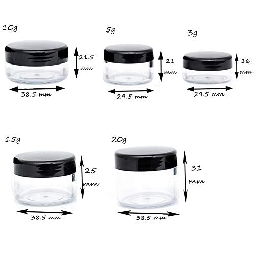 5 Gram Sample Containers with Lids - 25 Pack Reusable Cosmetic Jars