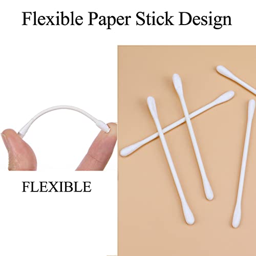 Sppry Double Tipped Cotton Swabs - Individually Wrapped Ear & Makeup Applicators, Round Earpick End, 100 Pack