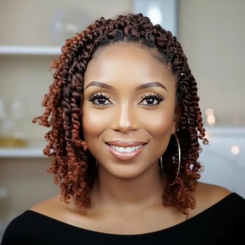 Fulcrum Passion Twist Crochet Hair, 10 Inch Pre-Looped Synthetic Hair (T350#)