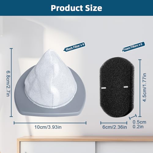 Bissell 2033 Vacuum Filter Replacement Pack - 4 Mesh & 6 Foam Filters