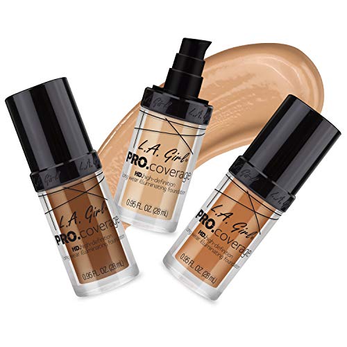 L.A. Girl Pro Coverage Liquid Foundation - Natural, 0.95 Fl Oz (Pack of 2)