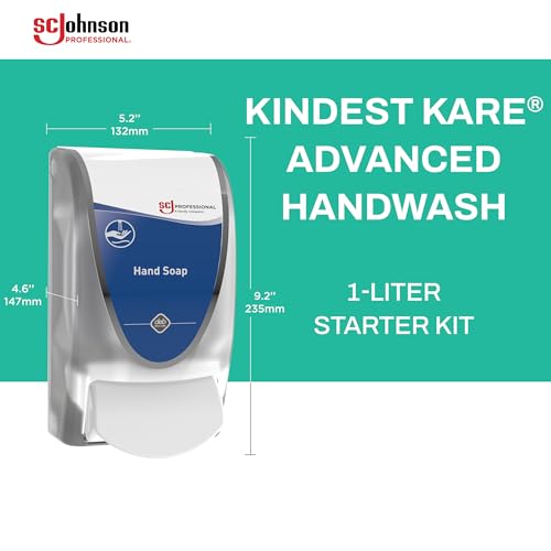 SC Johnson Professional Kindest Kare Hand Soap Starter Kit - 1L Dispenser & Cartridge for Healthcare