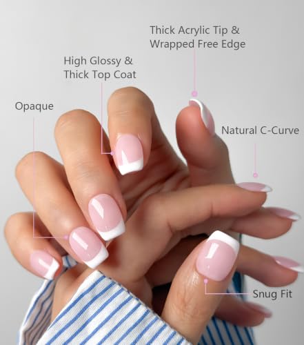 MOKAYIMO French Lady-S Handmade Press On Nails Kit - 45 Days Wear