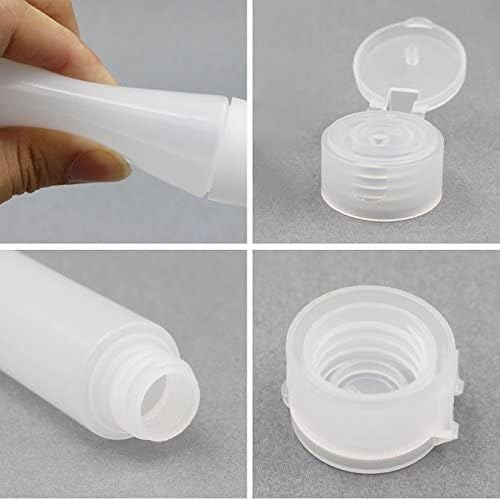 GANPUB 5 Pcs Travel Refillable Toothpaste Tubes 1oz - Small Squeeze Dispensers for Toiletries