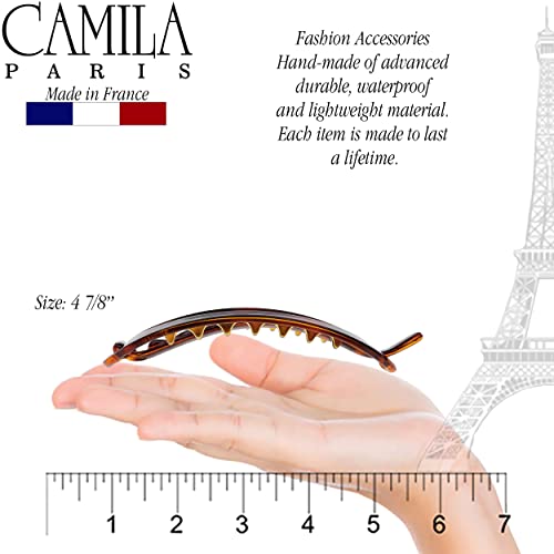 Camila Paris Tortoise Shell 4.5" Hair Barrette Clip - Strong Hold, No Slip