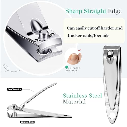 AVERZELLA Stainless Steel Nail Clippers - 60 Piece Bulk Pack for Travel