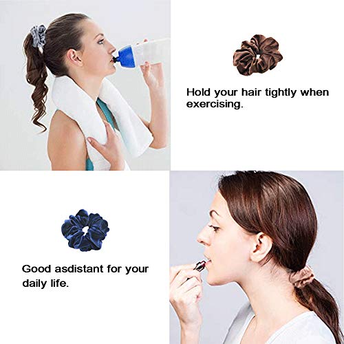 J-MEE 20 Pcs Velvet Hair Scrunchies - Soft Elastic Ties for Women
