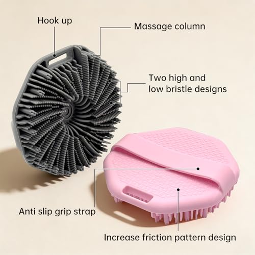2Pcs Food-Grade Silicone Body Scrubber for Gentle Exfoliation