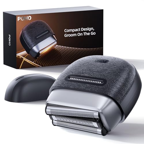 POHO Electric Razor for Men, Compact 3D Foil Shaver - Blackblue