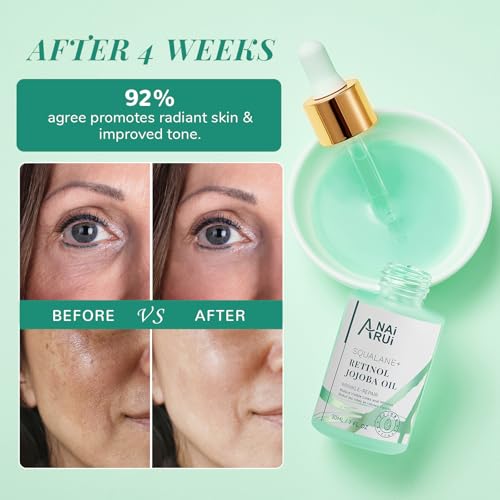 Squalane Retinol Jojoba Facial Oil 1.05 fl oz – Lightweight Anti-Aging Moisturizer