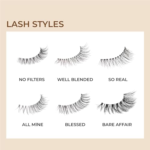 KISS My Lash But Better False Eyelashes 4 Pairs, 12mm Wispy Natural Look, Reusable, Vegan