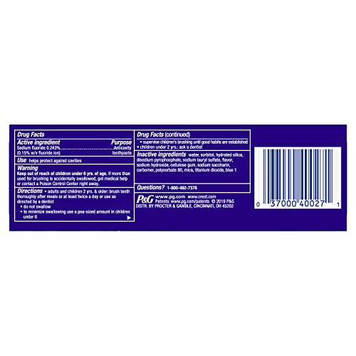 Crest 3D White Arctic Fresh Whitening Toothpaste 3oz - Removes Surface Stains & Strengthens Enamel