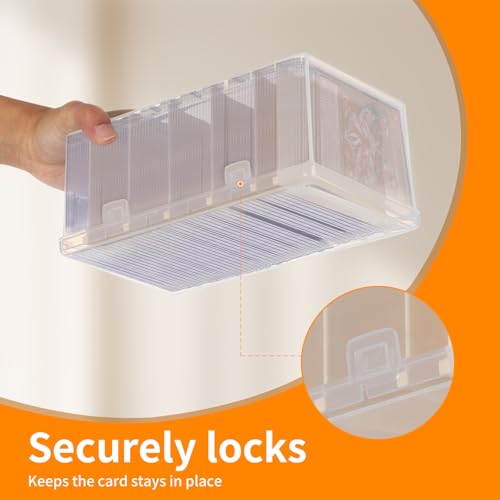 Trading Card Storage Box with 6 Dividers for 500+ Cards