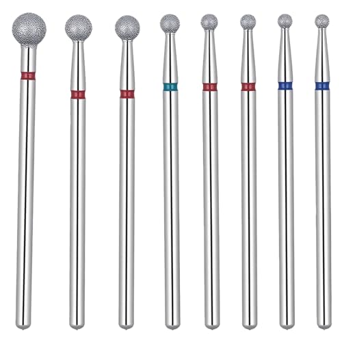 8-Piece Cuticle Ball Bit Nail Drill Set - Professional Manicure Tools