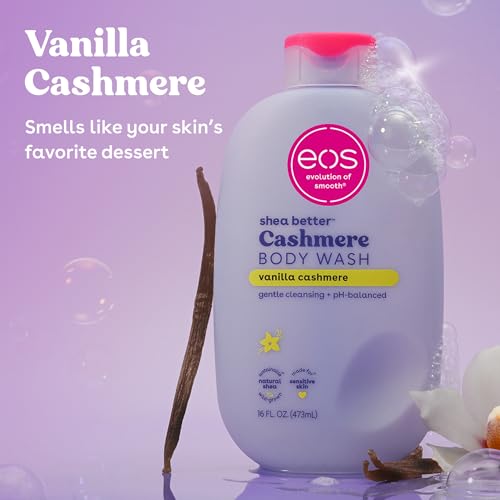 EOS Vanilla Cashmere Body Wash Travel Size 2.5 fl oz (Pack of 1) - Gel-Cream Hybrid