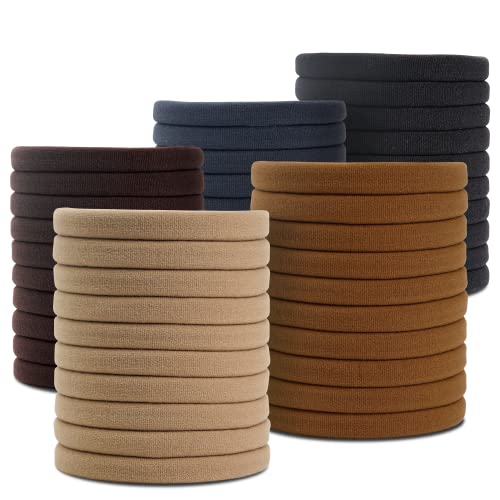 CélLOT 50Pcs 8cm Extra Large Hair Ties for Dreadlocks – High-Stretch Frictionless Ponytail Holders
