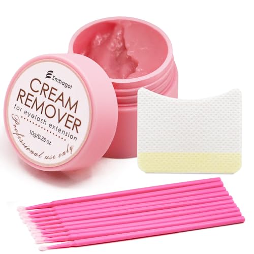 EmbagoL 10g Lash Remover Cream for Eyelash Extensions No Burn Professional Salon Supplies Kit