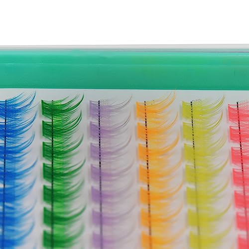 Bodermincer 204pcs Colored D Curl Lash Clusters - Mixed Length DIY Extensions