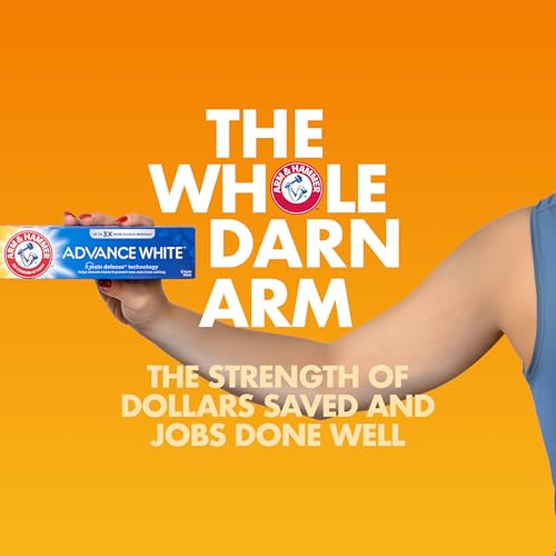 Arm & Hammer Advance White Toothpaste 4-Pack, Clean Mint, 6 oz Tubes - Whitening & Cavity Protection