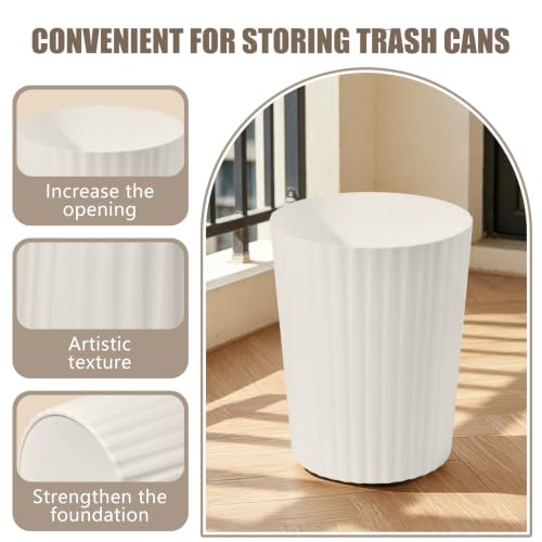 Compact 2-Gallon Trash Can - Beige Waste Bin for Home & Office