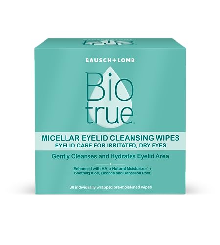Biotrue Micellar Eyelid Cleansing Wipes - Fragrance-Free, 30 Count