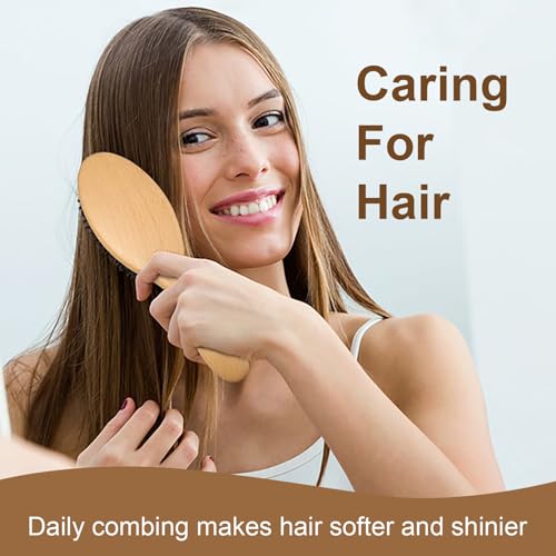 OZFIT Dual-Bristle Round Hair Brush for Smoothing & Detangling