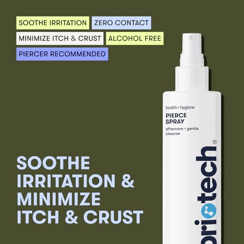BRIOTECH Hypochlorous Acid Piercing Aftercare Spray, 4 Fl Oz