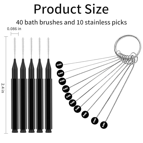 Shower Head Cleaner Tool - 50 PCS Brush & Picks Set for Clogs