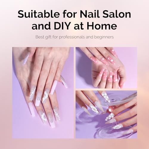MelodySusie 3-Piece Acrylic Nail Brush Set for 3D Carving
