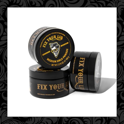 Fix Your Lid Medium Hold Hair Pomade Bundle - 3.75 oz & 1.7 oz
