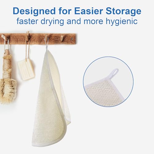 GigaGround Exfoliating Washcloths - 3 Pack Dual-Sided Scrubber