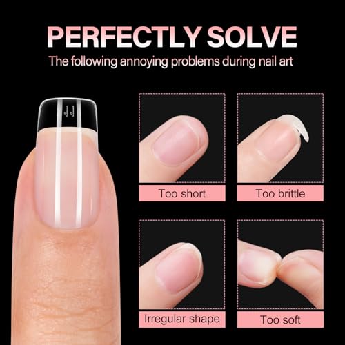 AILLSA Short Square Nail Tips - 120pcs, 15 Sizes, Matte Finish
