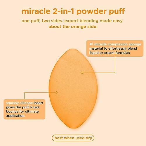 Real Techniques Makeup Sponge & Powder Puff Set for Blending & Setting