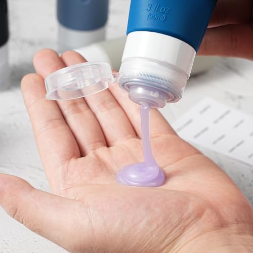 Zafit Multicolored 3oz TSA Approved Leak-Proof Travel Bottles Set